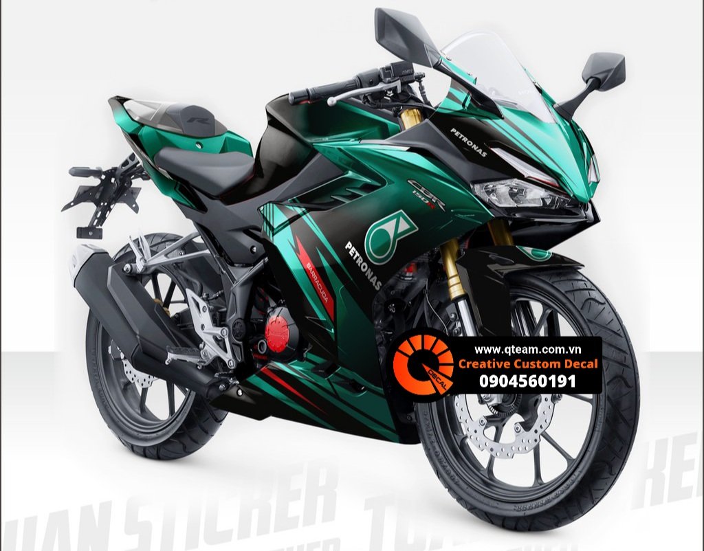 Tem trùm Cbr150 xanh lá đen  cao cấp