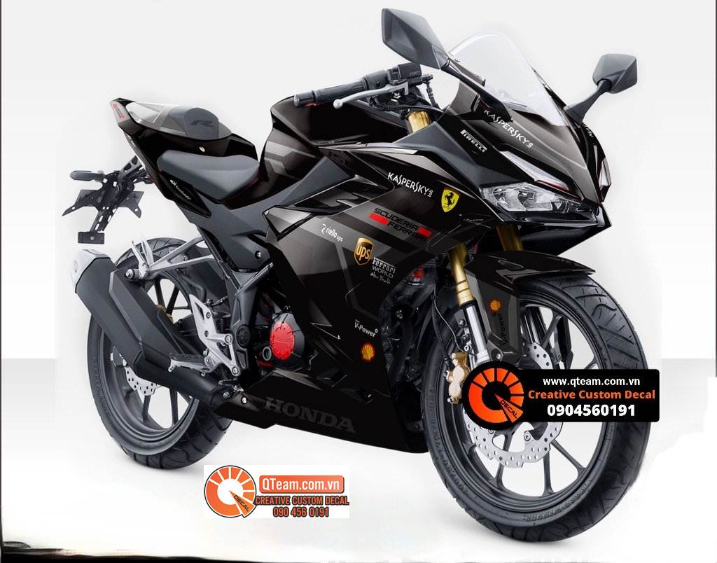 Tem trùm  đấu  CBR150r đen cực nét