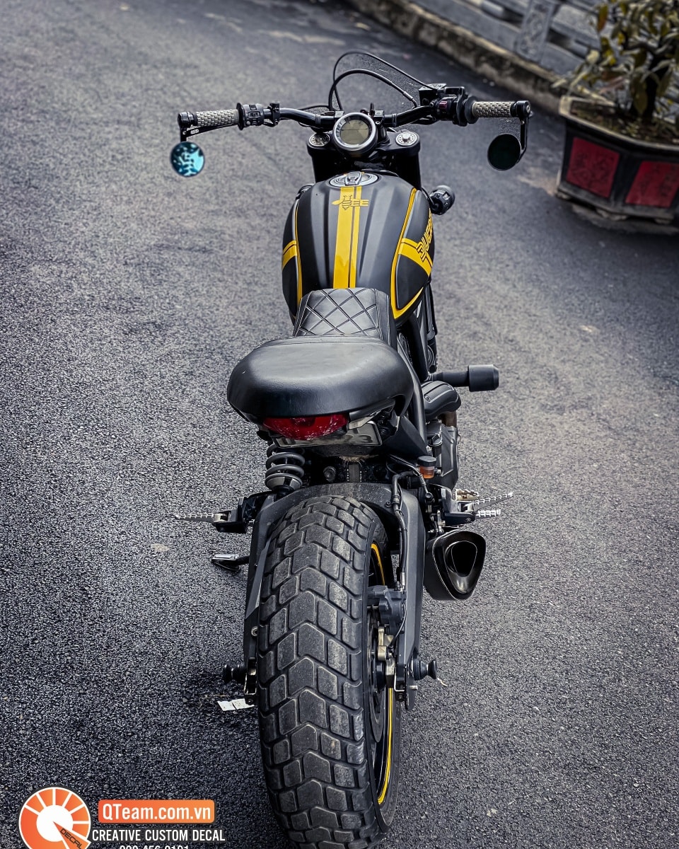 Tem trùm + rời sự kết hợp cho ducati scrambler