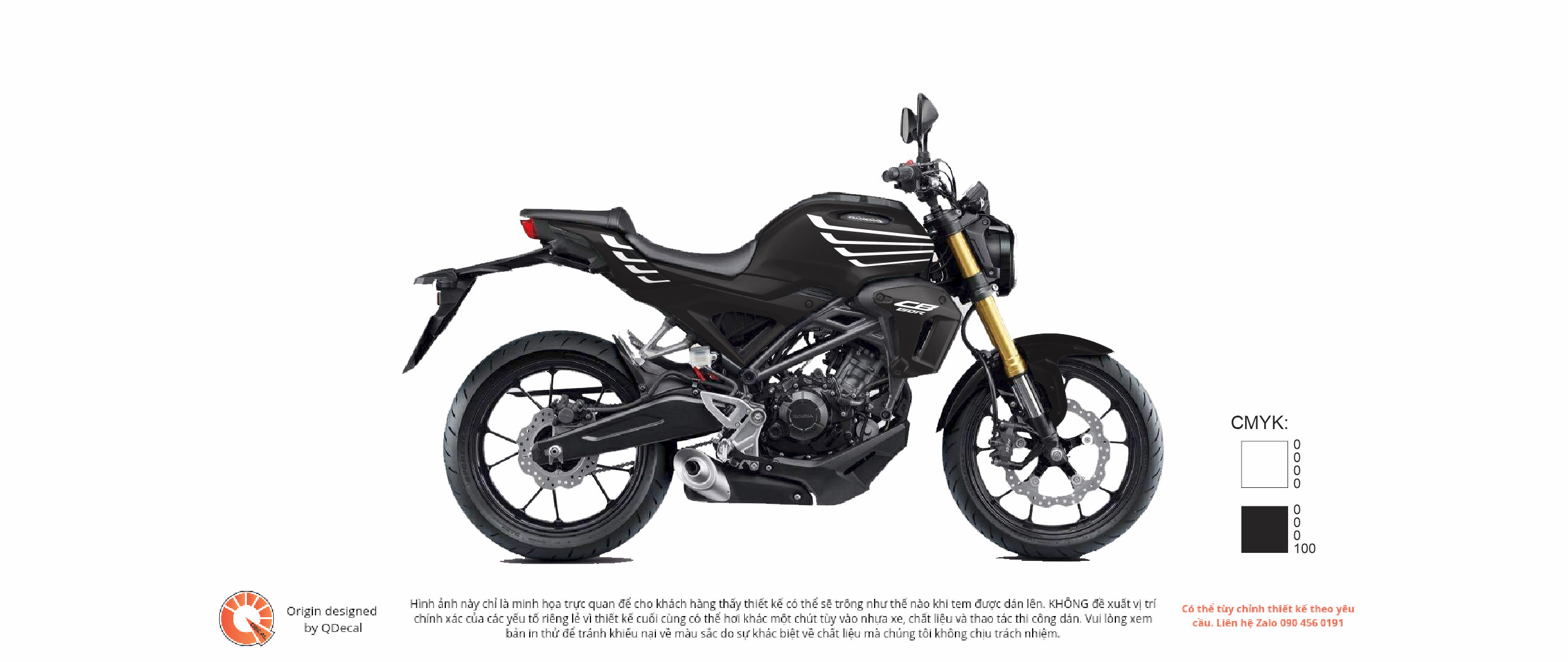 Tem trùm CB150R Candy trùm đen phối cánh chim